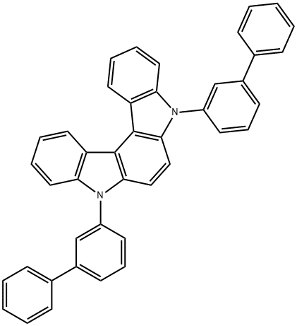 Indolo[2,3-c]carbazole, 5,8-bis([1,1'-biphenyl]-3-yl)-5,8-dihydro- 结构式