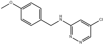 3-Pyridazinamine, 5-chloro-N-[(4-methoxyphenyl)methyl]- 化学構造式