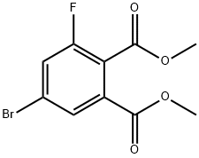 1,2-Benzenedicarboxylic acid, 5-bromo-3-fluoro-, 1,2-dimethyl ester Struktur