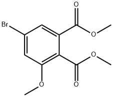 1,2-Benzenedicarboxylic acid, 5-bromo-3-methoxy-, 1,2-dimethyl ester Struktur