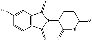 1H-Isoindole-1,3(2H)-dione, 2-(2,6-dioxo-3-piperidinyl)-5-mercapto- Struktur