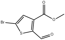 5-溴-2-甲酰基噻吩-3-羧酸甲酯, 2222136-38-9, 结构式