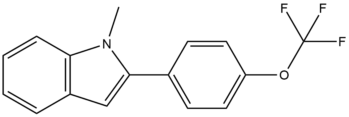 1-甲基-2-[4-(三氟甲氧基)苯基]吲哚, 2222437-95-6, 结构式