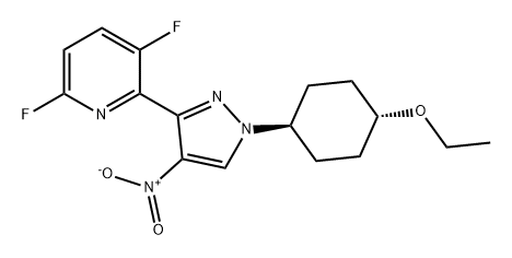 2222487-83-2 Pyridine, 2-[1-(trans-4-ethoxycyclohexyl)-4-nitro-1H-pyrazol-3-yl]-3,6-difluoro-