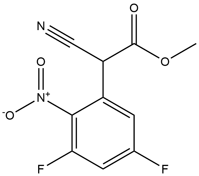 Methyl 2-cyano-2-(3,5-difluoro-2-nitrophenyl)acetate 结构式