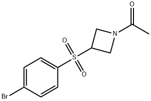 1-{3-[(4-Bromobenzene)sulfonyl]azetidin-1-yl}ethanone Struktur