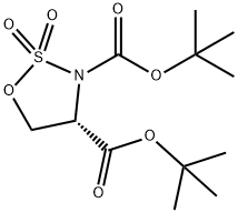 1,2,3-Oxathiazolidine-3,4-dicarboxylic acid, 3,4-bis(1,1-dimethylethyl) ester, 2,2-dioxide, (4S)- Structure