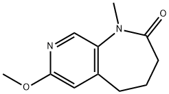 1,3,4,5-Tetrahydro-7-methoxy-1-methyl-2H-pyrido[3,4-b]azepin-2-one 结构式