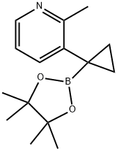 2-Methyl-3-[1-(4,4,5,5-tetramethyl-1,3,2-dioxaborolan-2-yl)cyclopropyl]pyridine Struktur