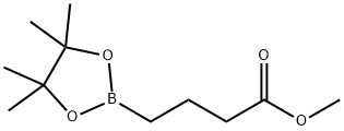 4-(4,4,5,5-四甲基-1,3,2-二氧硼杂环戊烷-2-基)丁酸甲酯 结构式