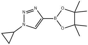 1H-1,2,3-Triazole, 1-cyclopropyl-4-(4,4,5,5-tetramethyl-1,3,2-dioxaborolan-2-yl)- Structure