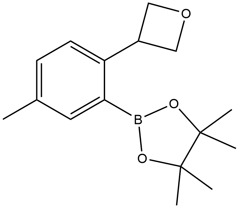 4,4,5,5-Tetramethyl-2-[5-methyl-2-(3-oxetanyl)phenyl]-1,3,2-dioxaborolane Structure