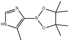 1H-Imidazole, 5-methyl-4-(4,4,5,5-tetramethyl-1,3,2-dioxaborolan-2-yl)- Structure