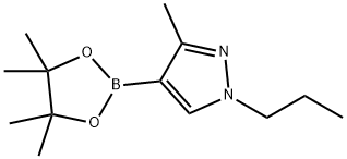 1H-Pyrazole, 3-methyl-1-propyl-4-(4,4,5,5-tetramethyl-1,3,2-dioxaborolan-2-yl)- Struktur