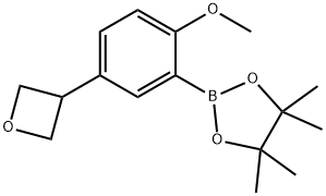 1,3,2-Dioxaborolane, 2-[2-methoxy-5-(3-oxetanyl)phenyl]-4,4,5,5-tetramethyl-,2223045-68-7,结构式