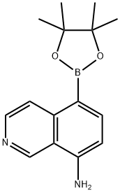 8-Isoquinolinamine, 5-(4,4,5,5-tetramethyl-1,3,2-dioxaborolan-2-yl)- Struktur