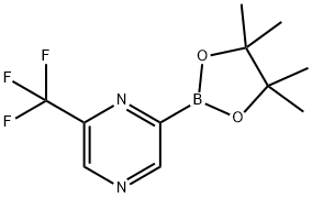 Pyrazine, 2-(4,4,5,5-tetramethyl-1,3,2-dioxaborolan-2-yl)-6-(trifluoromethyl)- 化学構造式