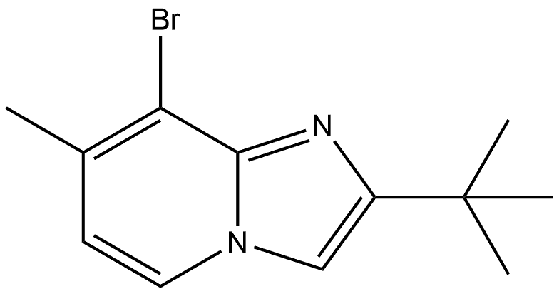 8-bromo-2-(tert-butyl)-7-methylimidazo[1,2-a]pyridine Struktur