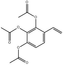 1,2,3-Benzenetriol, 4-ethenyl-, 1,2,3-triacetate Structure