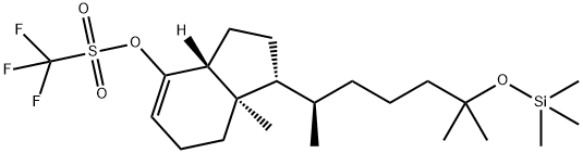 (1R,3aR,7aR)-1-[(1R)-1,5-Dimethyl-5-[(trimethylsilyl)oxy]hexyl]-2,3,3a,6,7,7a-hexahydro-7a-methyl-1H-inden-4-yl Ester 1,1,1-Trifluoro-methanesulfonic Acid,222317-53-5,结构式