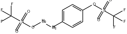 Methanesulfonic acid, 1,1,1-trifluoro-, 1,1'-(1,4-phenylenedisilylene) ester 化学構造式