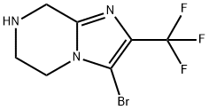 Imidazo[1,2-a]pyrazine, 3-bromo-5,6,7,8-tetrahydro-2-(trifluoromethyl)- Structure