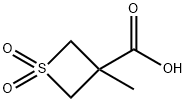 3-甲基硫杂环丁烷-3-羧酸1,1-二氧化物,2225141-44-4,结构式