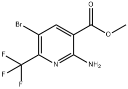 methyl 2-amino-5-bromo-6-(trifluoromethyl)pyridine-3-carboxylate Struktur