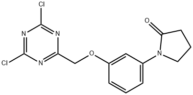 1-{3-[(dichloro-1,3,5-triazin-2-yl)methoxy]phenyl}pyrrolidin-2-one 结构式