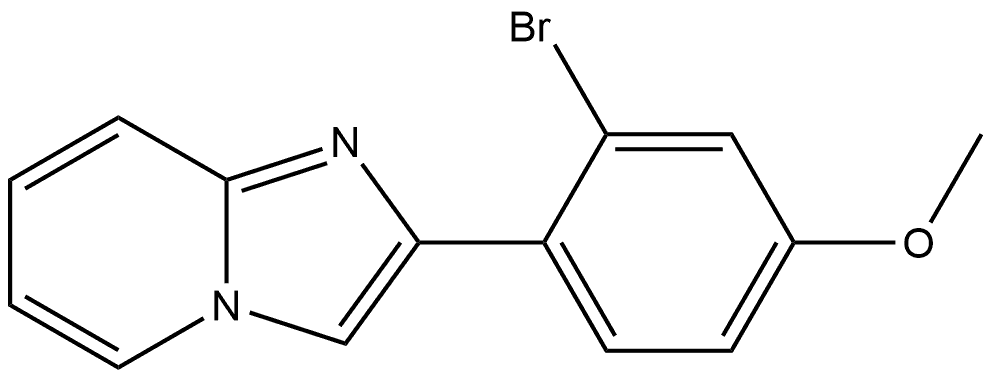 2-(2-溴-4-甲氧基苯基)咪唑并[1,2-A]吡啶 结构式