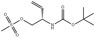 1,1-Dimethylethyl N-[(1S)-1-[[(methylsulfonyl)oxy]methyl]-2-propen-1-yl]carbamate Structure