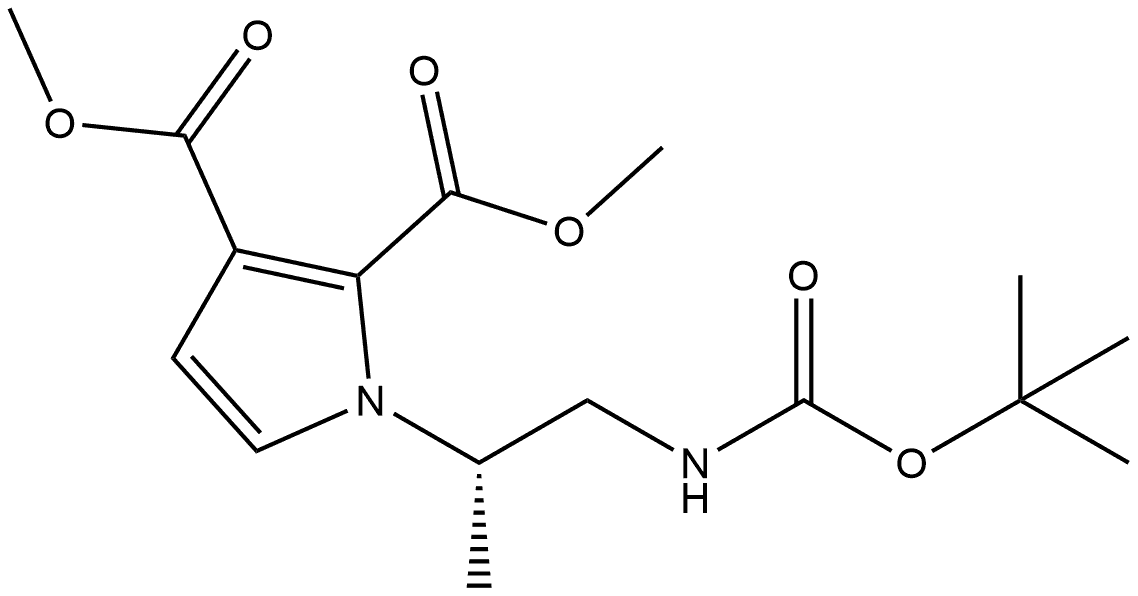 2,3-dimethyl 1-[(2S)-1-{[(tert-butoxy)carbonyl]amino}propan-2-yl]-1H-pyrrole-2,3-dicarboxylate Structure