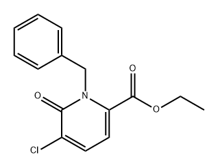 2-Pyridinecarboxylic acid, 5-chloro-1,6-dihydro-6-oxo-1-(phenylmethyl)-, ethyl ester Structure