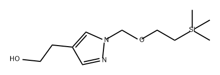 1H-Pyrazole-4-ethanol, 1-[[2-(trimethylsilyl)ethoxy]methyl]- 化学構造式