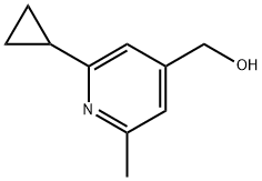 4-Pyridinemethanol, 2-cyclopropyl-6-methyl- Struktur