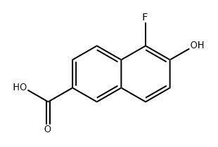 2-Naphthalenecarboxylic acid, 5-fluoro-6-hydroxy- Struktur