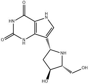 1H-Pyrrolo3,2-dpyrimidine-2,4(3H,5H)-dione, 7-(2R,4S,5R)-4-hydroxy-5-(hydroxymethyl)-2-pyrrolidinyl- 结构式
