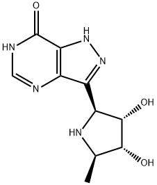 7H-Pyrazolo4,3-dpyrimidin-7-one, 3-(2S,3S,4R,5R)-3,4-dihydroxy-5-methyl-2-pyrrolidinyl-1,4-dihydro-,222631-80-3,结构式