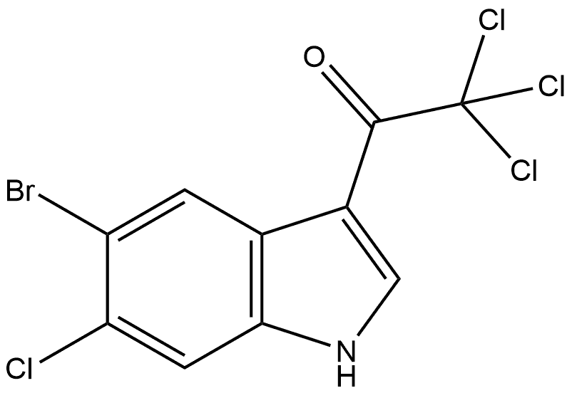 1-(5-溴-6-氯-3-吲哚基)-2,2,2-三氯乙酮 结构式