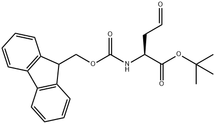 Butanoic acid, 2-[[(9H-fluoren-9-ylmethoxy)carbonyl]amino]-4-oxo-, 1,1-dimethylethyl ester, (2S)- 结构式