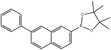 1,3,2-Dioxaborolane, 4,4,5,5-tetramethyl-2-(7-phenyl-2-naphthalenyl)- Structure