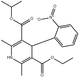 3,5-Pyridinedicarboxylic acid, 1,4-dihydro-2,6-dimethyl-4-(2-nitrophenyl)-, 3-ethyl 5-(1-methylethyl) ester,2226462-72-0,结构式