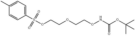 Carbamic acid, N-[2-[2-[[(4-methylphenyl)sulfonyl]oxy]ethoxy]ethoxy]-, 1,1-dimethylethyl ester Structure