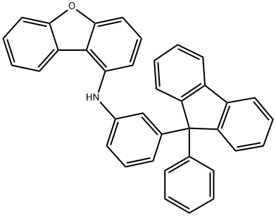 1-Dibenzofuranamine, N-[3-(9-phenyl-9H-fluoren-9-yl)phenyl]- Structure