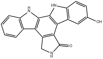 6,7,12,13-Tetrahydro-3-hydroxy-5H-indolo[2,3-a]pyrrolo[3,4-c]carbazol-5-one 化学構造式