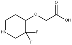 Acetic acid, 2-[(3,3-difluoro-4-piperidinyl)oxy]- Struktur