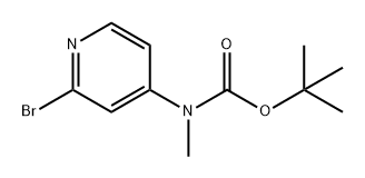 Carbamic acid, N-(2-bromo-4-pyridinyl)-N-methyl-, 1,1-dimethylethyl ester Struktur