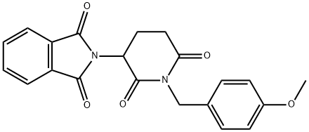 1H-Isoindole-1,3(2H)-dione, 2-[1-[(4-methoxyphenyl)methyl]-2,6-dioxo-3-piperidinyl]- Struktur
