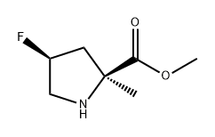 L-Proline, 4-fluoro-2-methyl-, methyl ester, (4S)- 化学構造式