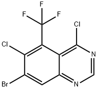 Quinazoline, 7-bromo-4,6-dichloro-5-(trifluoromethyl)- 结构式